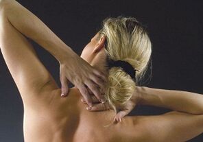 Medizinische Nacken -Gymnastik mit Osteochondrose